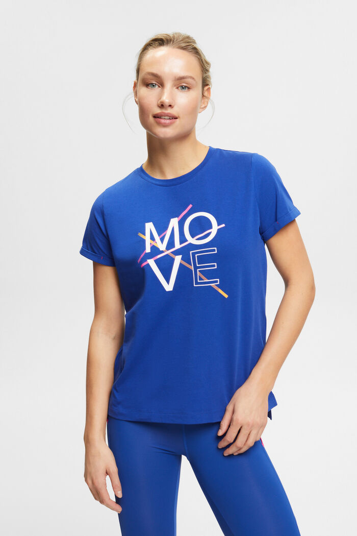 Sportovní bavlněné tričko, BRIGHT BLUE, detail image number 0