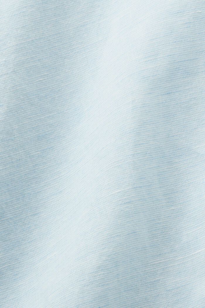 Košilová halenka ze směsi bavlny a lnu, LIGHT TURQUOISE, detail image number 5