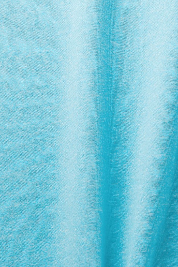 Z recyklovaného materiálu: melírované žerzejové tričko, TURQUOISE, detail image number 6