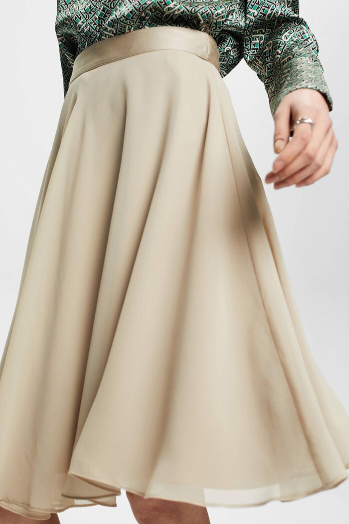 Šifonová sukně s délkou po kolena, DUSTY GREEN, detail image number 2