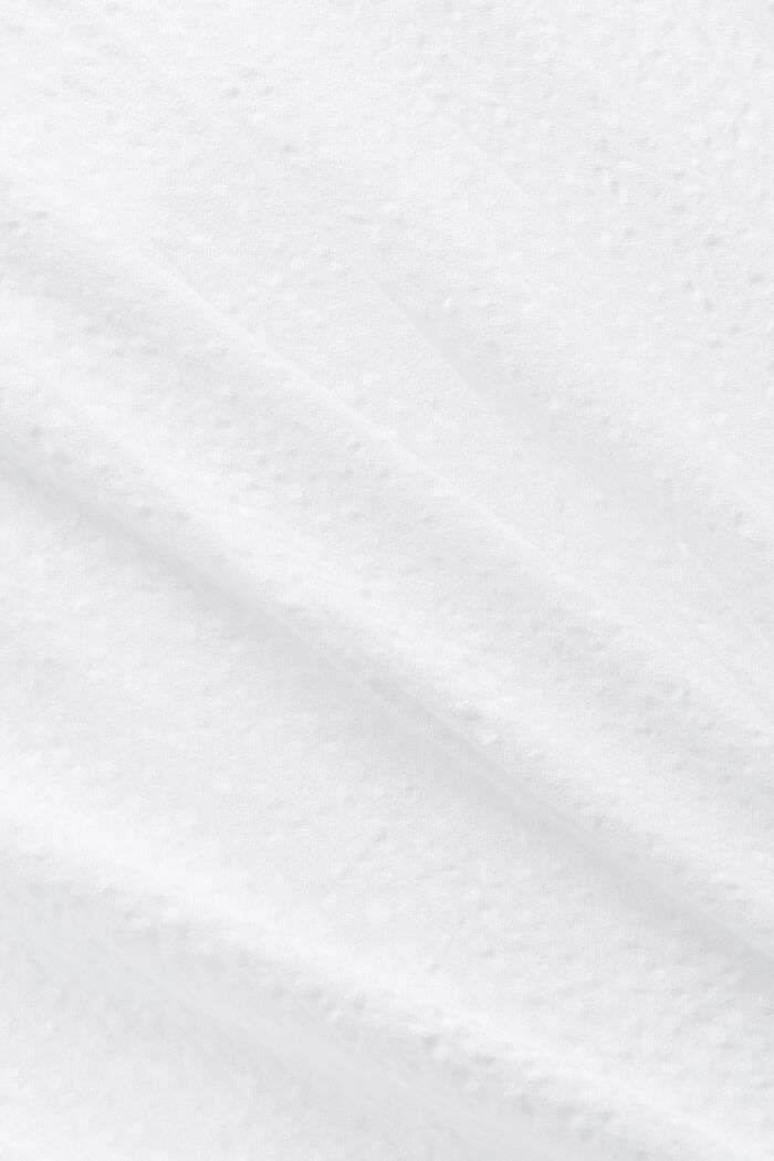Pruhovaná halenka se špičatým výstřihem, bavlna, WHITE, detail image number 4