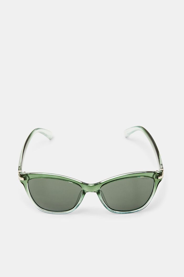 Gradientní sluneční brýle s tvarem kočičích očí, GREEN, detail image number 2
