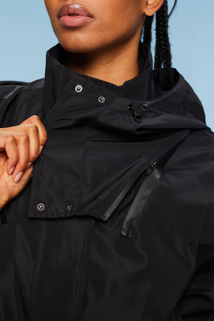 Bunda do deště, s odnímatelnou kapucí, BLACK, detail image number 3