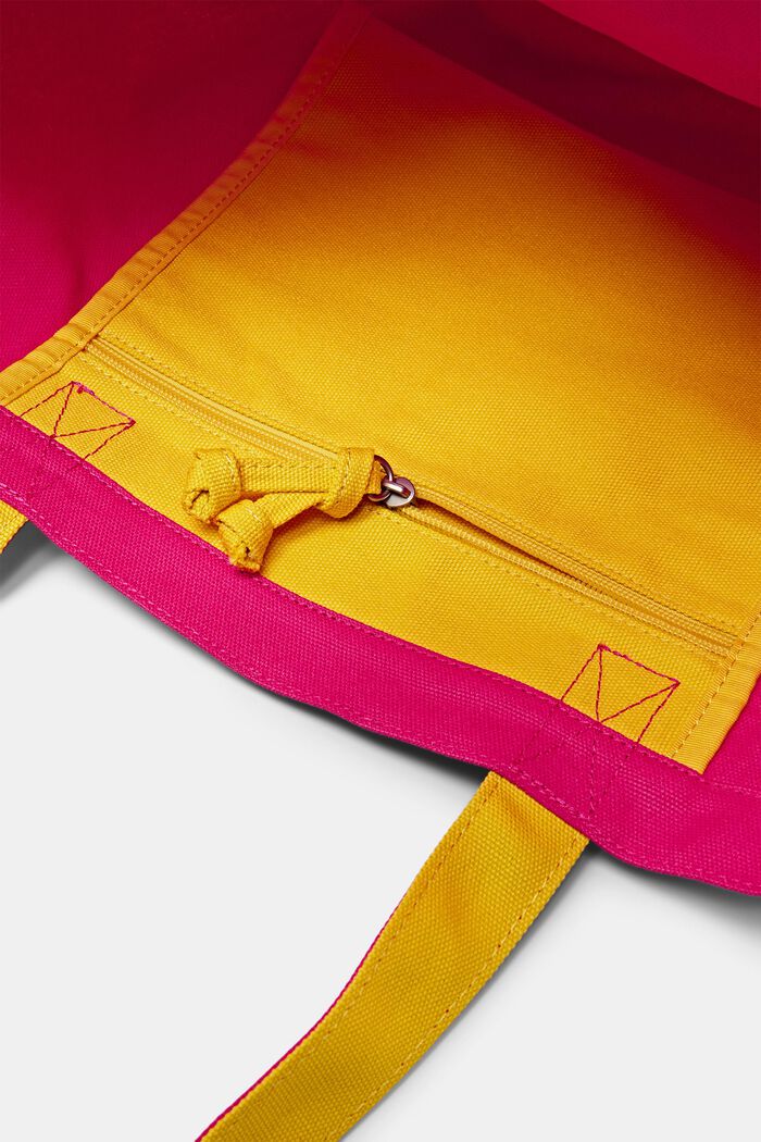 Plátěná kabelka tote s logem, PINK FUCHSIA, detail image number 3