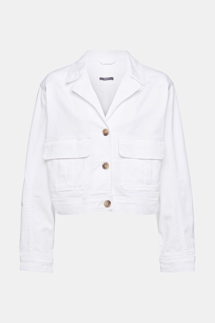 Džínová bunda s oversize vzhledem, WHITE, overview