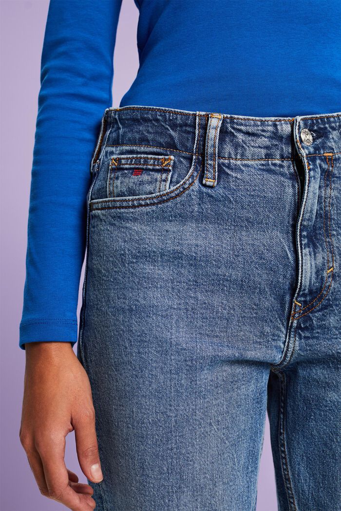 Retro klasické džíny se středně vysokým pasem, BLUE LIGHT WASHED, detail image number 3