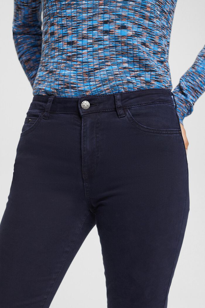 Kalhoty skinny fit, se středně vysokým pasem, NAVY, detail image number 2