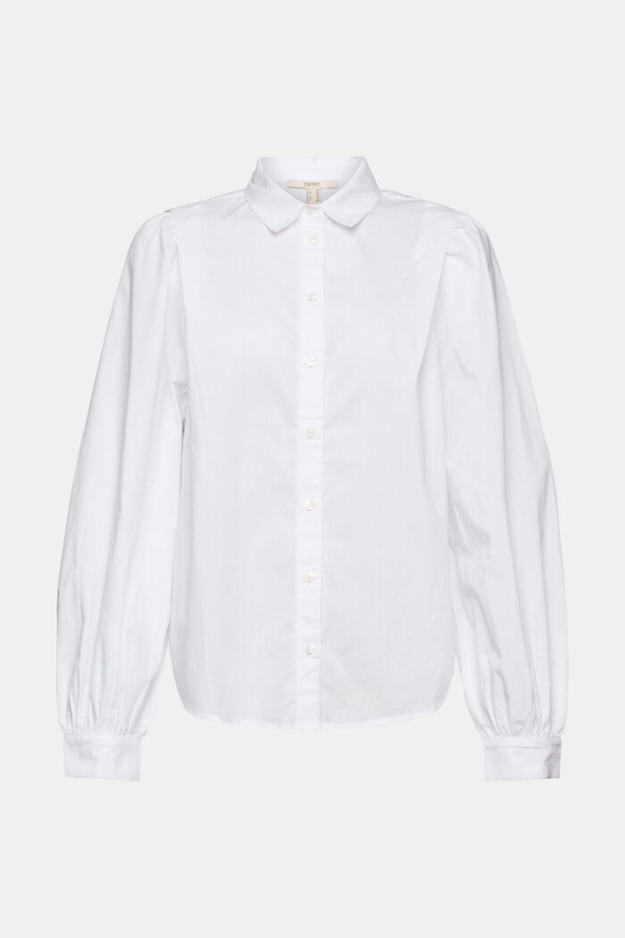 Košilová halenka ze 100% bio bavlny, WHITE, detail image number 7