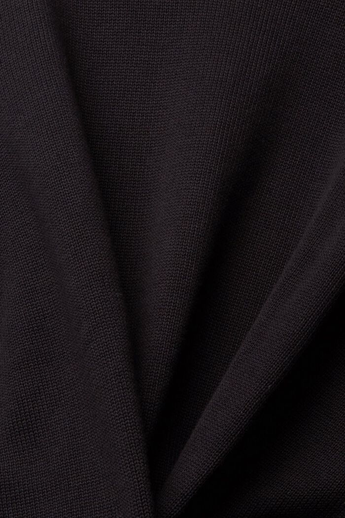 Pulovr z pleteniny z udržitelné bavlny, BLACK, detail image number 1