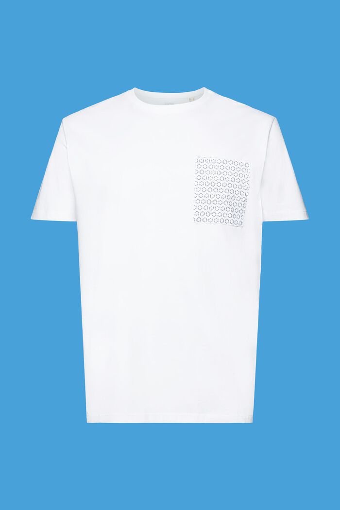 Tričko z udržitelné bavlny s náprsní kapsou, WHITE, detail image number 6