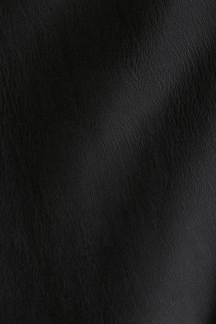 Motorkářská bunda z imitace kůže, Slim Fit, BLACK, detail image number 4