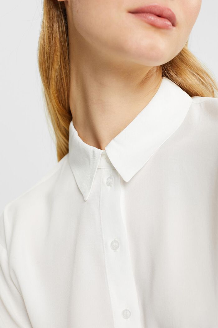 Košilová halenka, LENZING™ ECOVERO™, OFF WHITE, detail image number 2