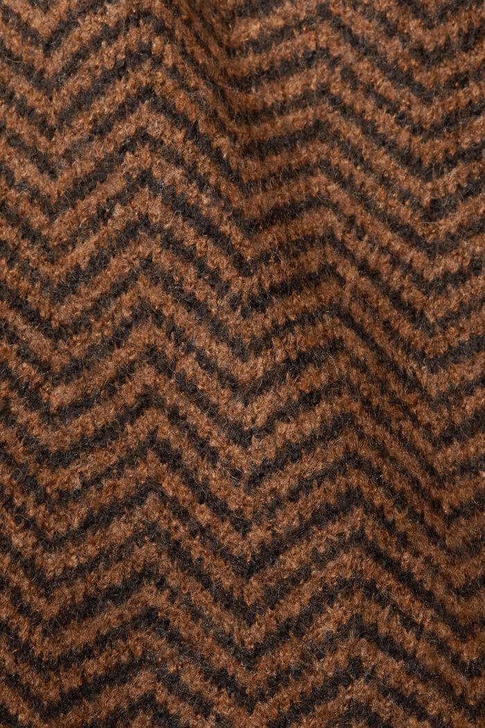 Měkký pletený kardigan s vlnou, BROWN COLORWAY, detail image number 4