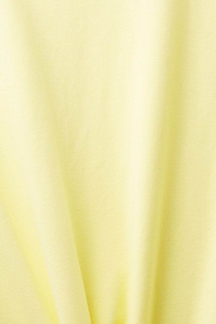 Tričko z žerzeje, se špičatým výstřihem, PASTEL YELLOW, detail image number 5