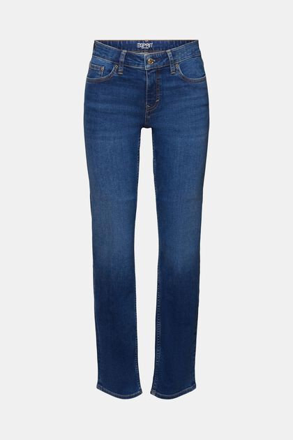 Strečové džíny s rovnými nohavicemi, bavlněná směs