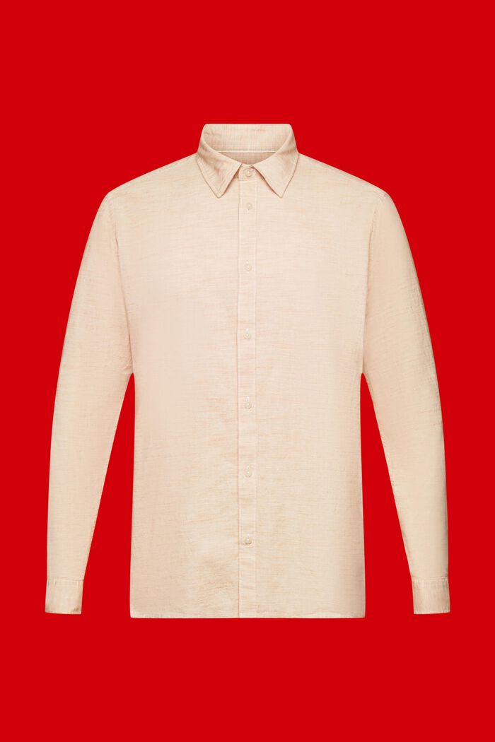 Pruhovaná košile z udržitelné bavlny, CARAMEL, detail image number 5