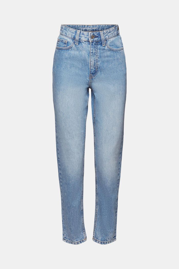 Retro klasické džíny s vysokým pasem, BLUE BLEACHED, detail image number 7