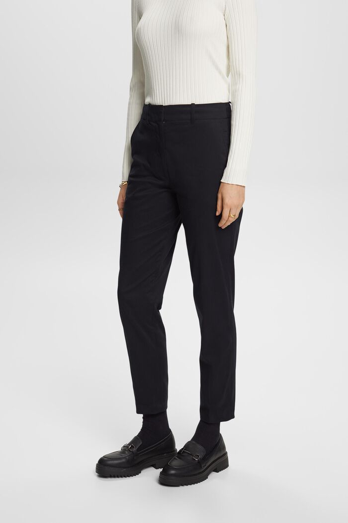 Kalhoty Slim Fit s vysokým pasem, BLACK, detail image number 0