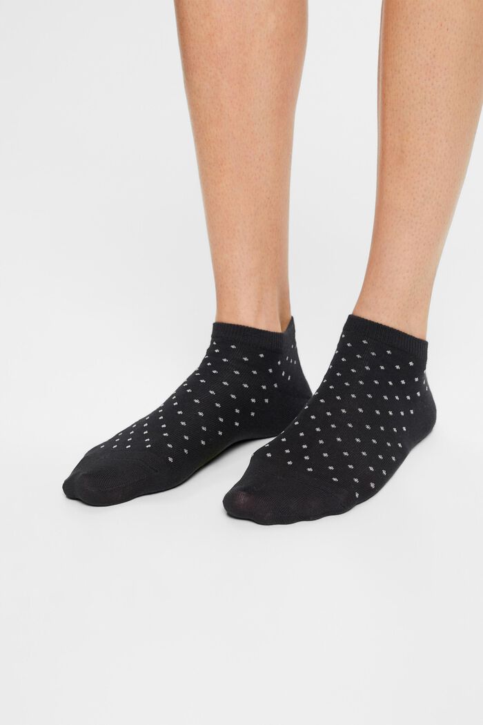 Puntíkované nízké ponožky, balení 2 ks, BLACK, detail image number 1