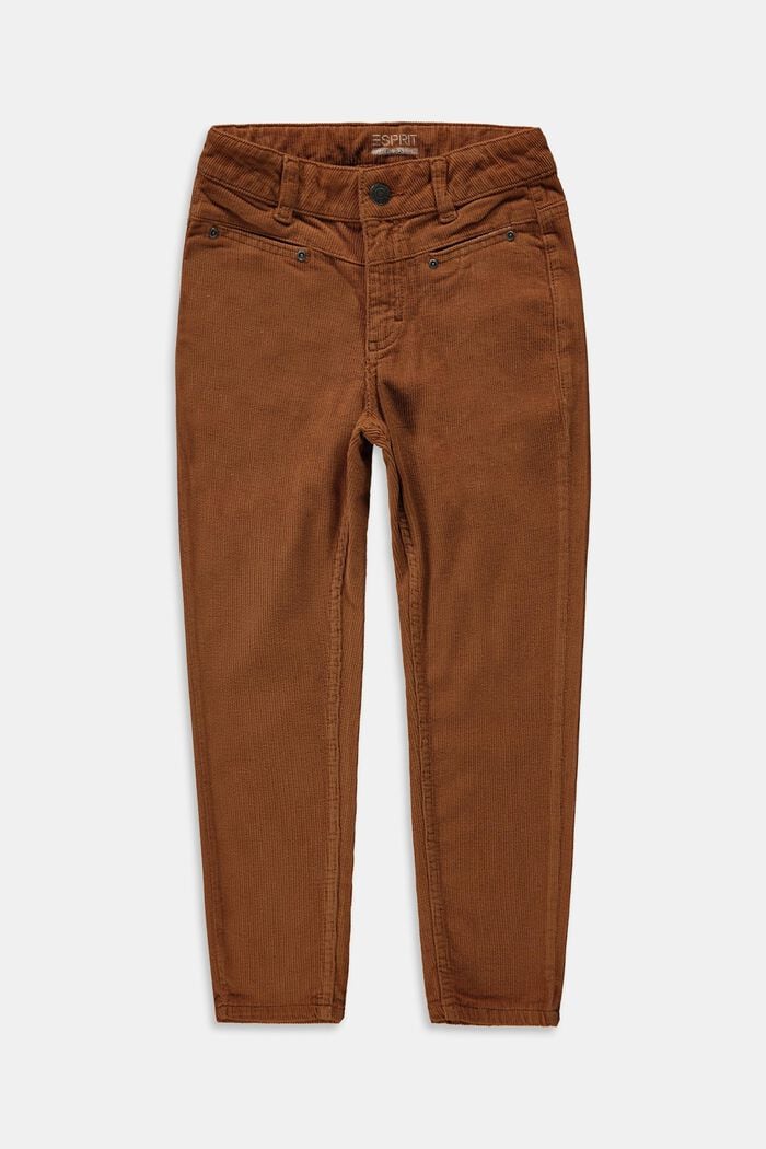 Manšestrové kalhoty z bavlny, DARK BROWN, detail image number 0