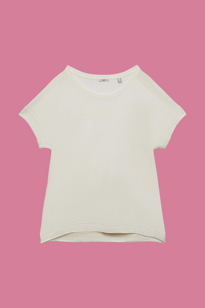 CURVY tričko ze směsi bavlny a lnu, ICE, detail image number 0