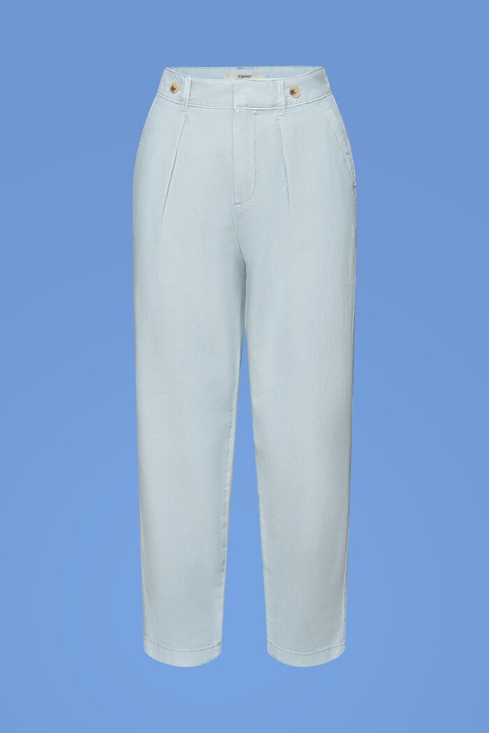 Chino kalhoty, směs se lnem, LIGHT BLUE LAVENDER, detail image number 7