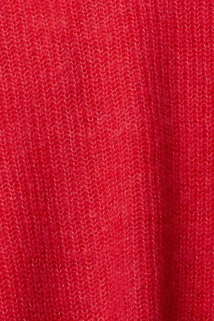 S alpakou: kardigan, RED, detail image number 6
