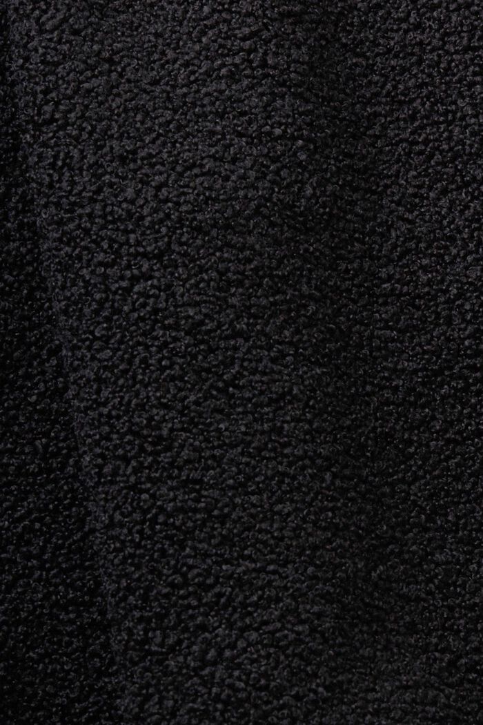 Mikina s polovičním zipem, z různých materiálů, BLACK, detail image number 6
