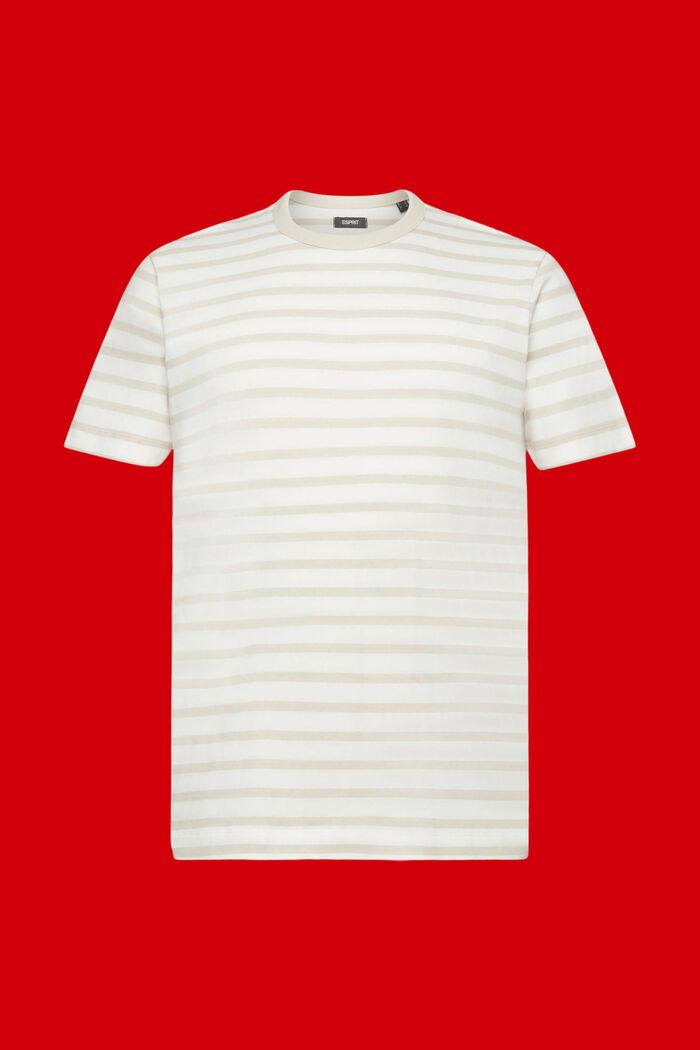 Proužkované tričko z udržitelné bavlny, LIGHT TAUPE, detail image number 6