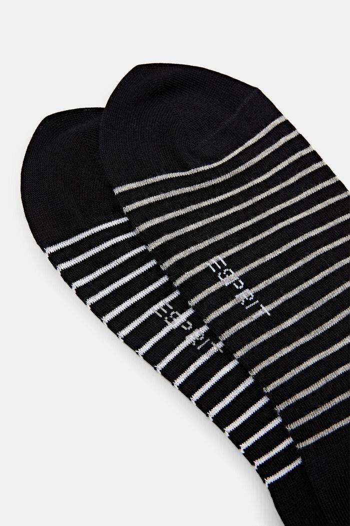 2 páry ponožek z hrubé pruhované pleteniny, BLACK, detail image number 2