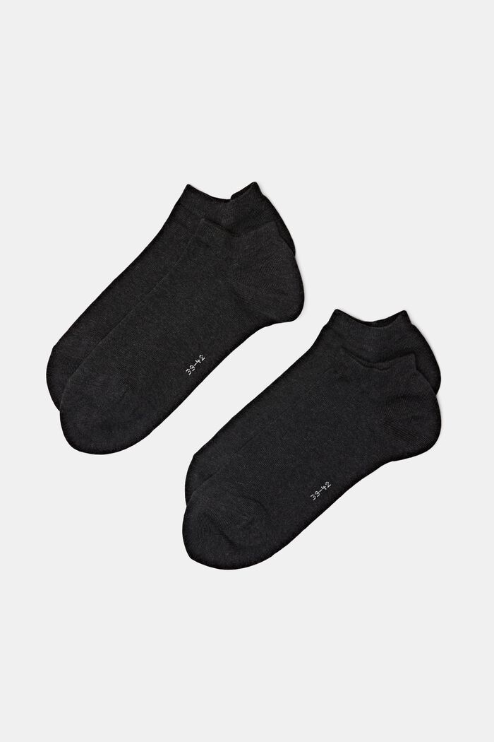 2 páry ponožek, bio bavlna, ANTHRACITE MELANGE, detail image number 0