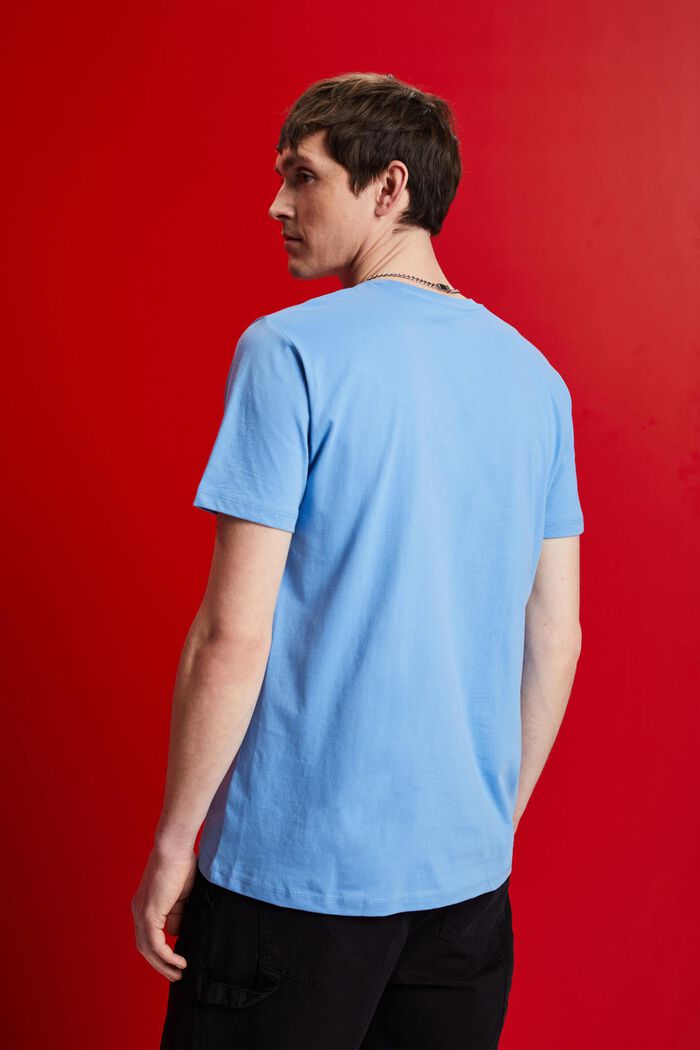 Tričko s kulatým výstřihem ke krku, 100% bavlna, LIGHT BLUE, detail image number 3