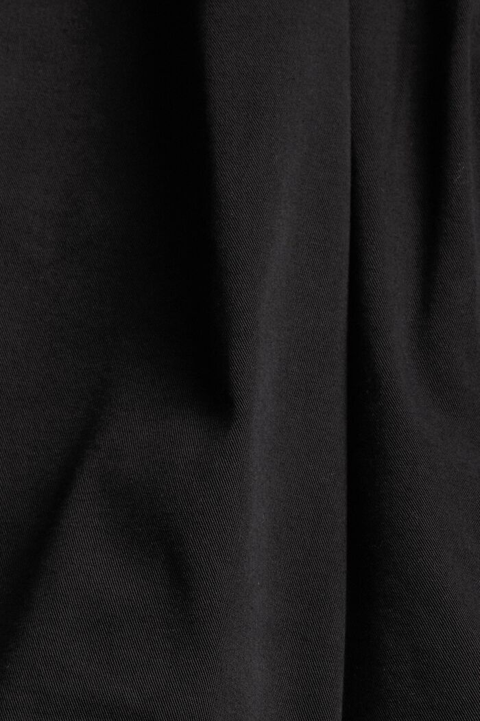 Šortky s vysokým pasem ze 100% pima bavlny, BLACK, detail image number 1