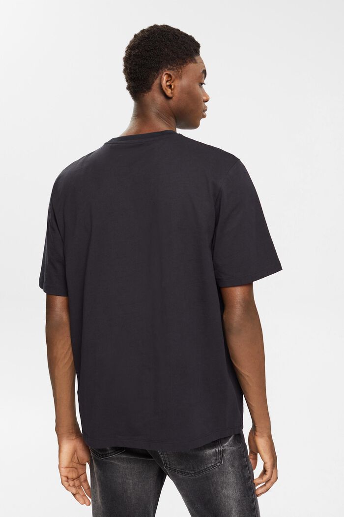 Žerzejové tričko, 100 % bavlna, BLACK, detail image number 4