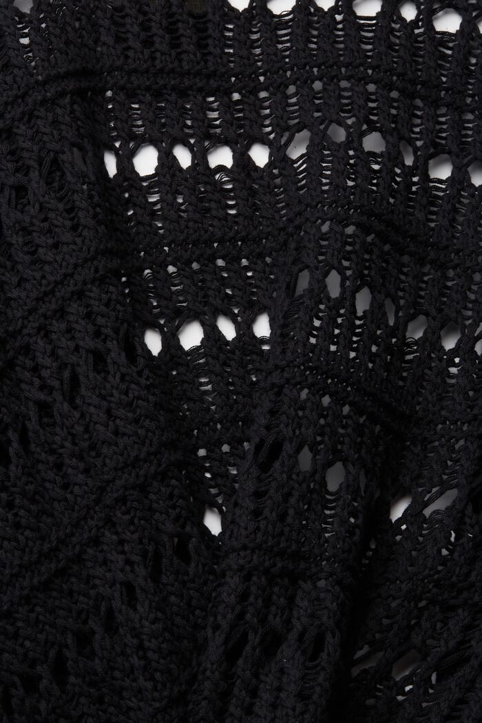 Krátké pončo z pleteniny, BLACK, detail image number 2
