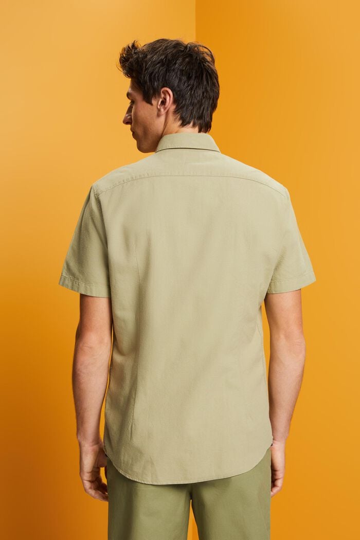 Bavlněná košile s propínacím límcem, LIGHT GREEN, detail image number 3