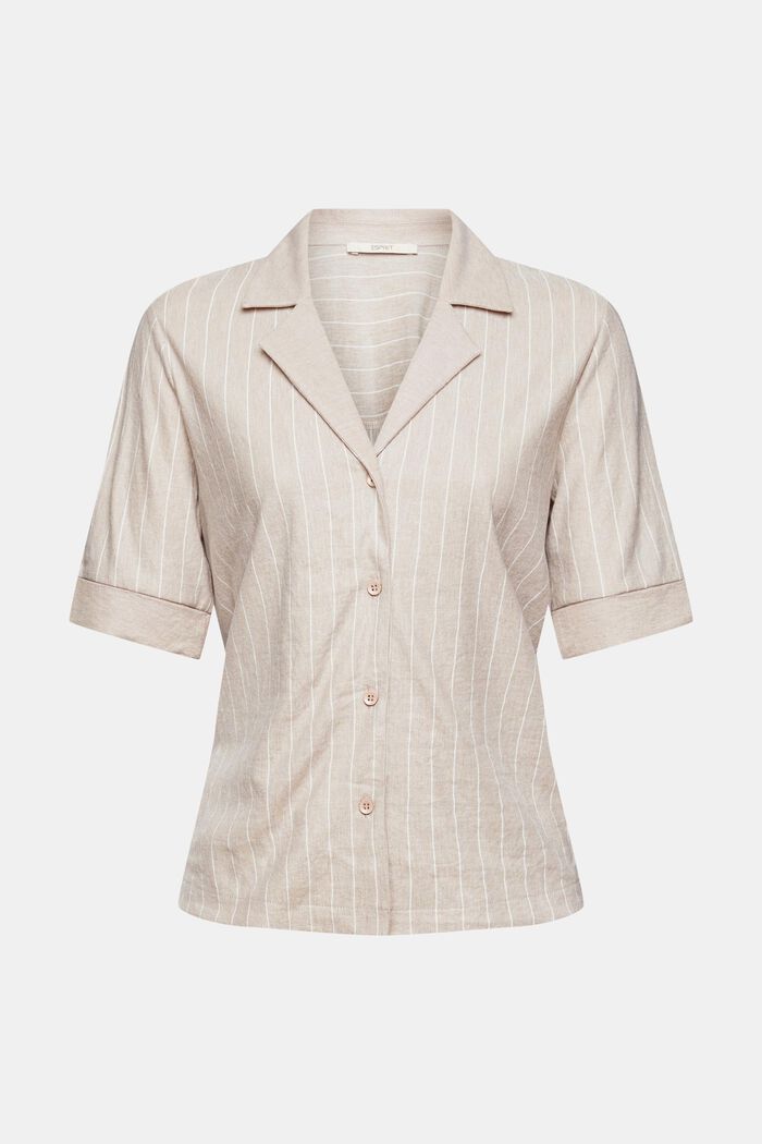 Tričko se vzhledem košilové halenky, TAUPE, detail image number 6