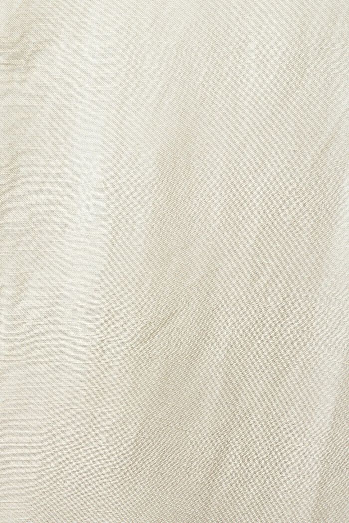 Mini košilové šaty ze směsi lnu, DUSTY GREEN, detail image number 6