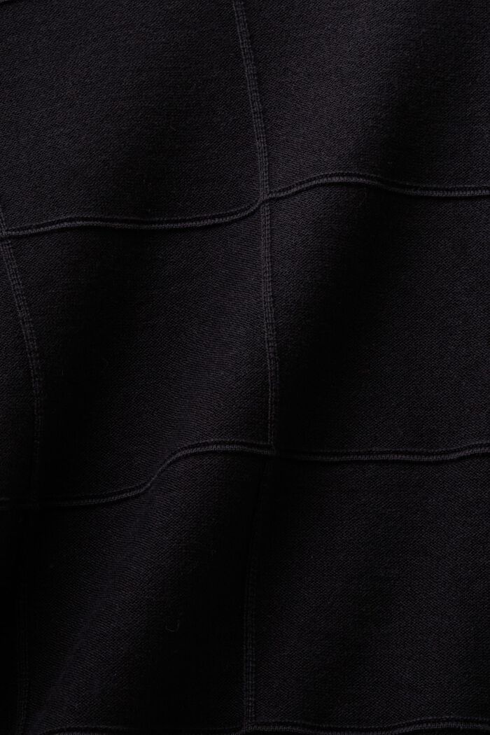 Pulovr s mřížkovanou strukturou ve stejném odstínu, BLACK, detail image number 4