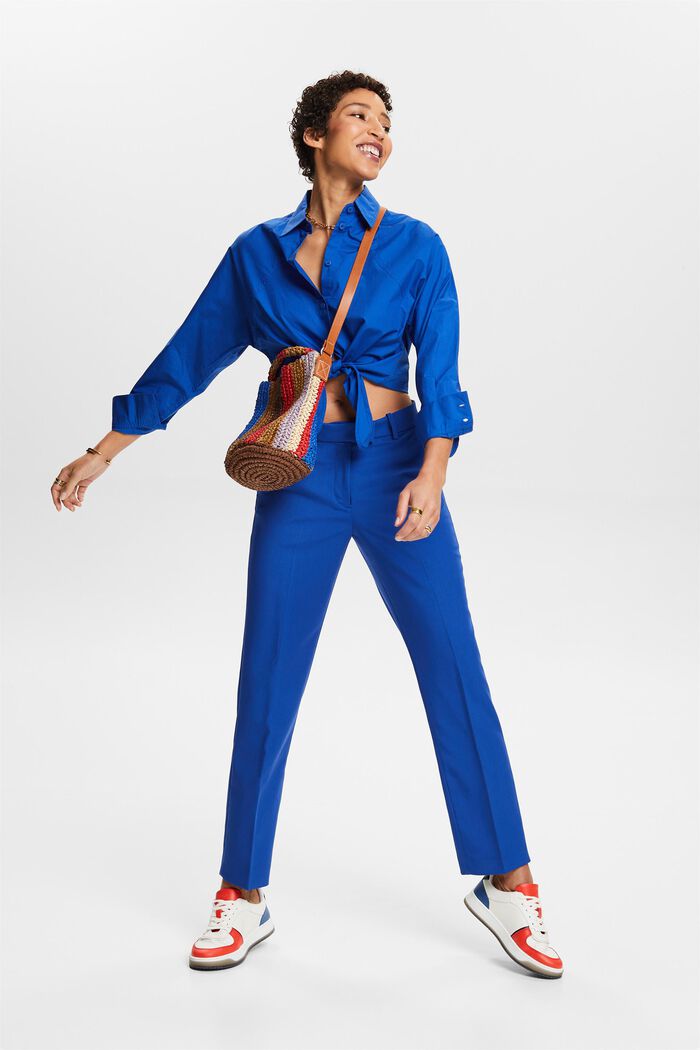 Rovné kalhoty s nízkým pasem, BRIGHT BLUE, detail image number 5