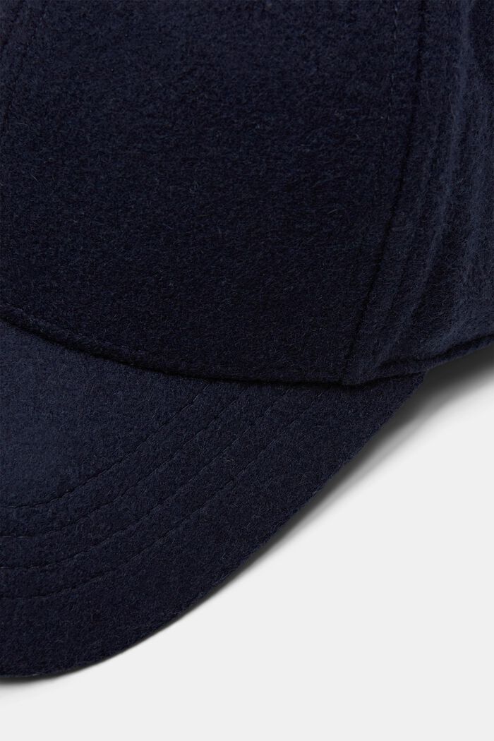 Baseballová čepice z plsti z vlněné směsi, DARK BLUE, detail image number 1
