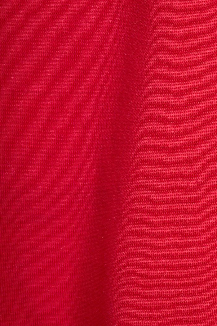 Unisex tričko s logem, z bavlněného žerzeje, RED, detail image number 5