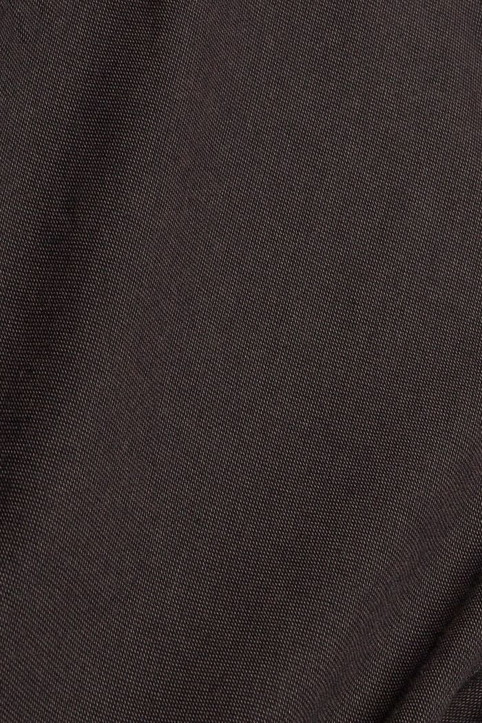 Chino kalhoty, počesaná tkanina, DARK BROWN, detail image number 4