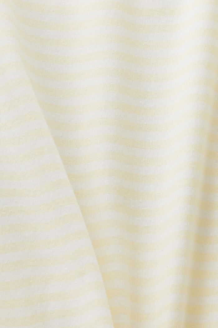 Žerzejová noční košile, ze směsi s bio bavlnou, PASTEL YELLOW, detail image number 4