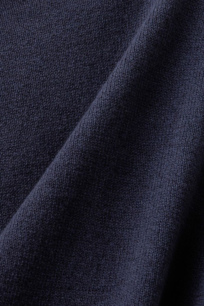Pulovr ze směsi bavlny a lnu, NAVY, detail image number 5