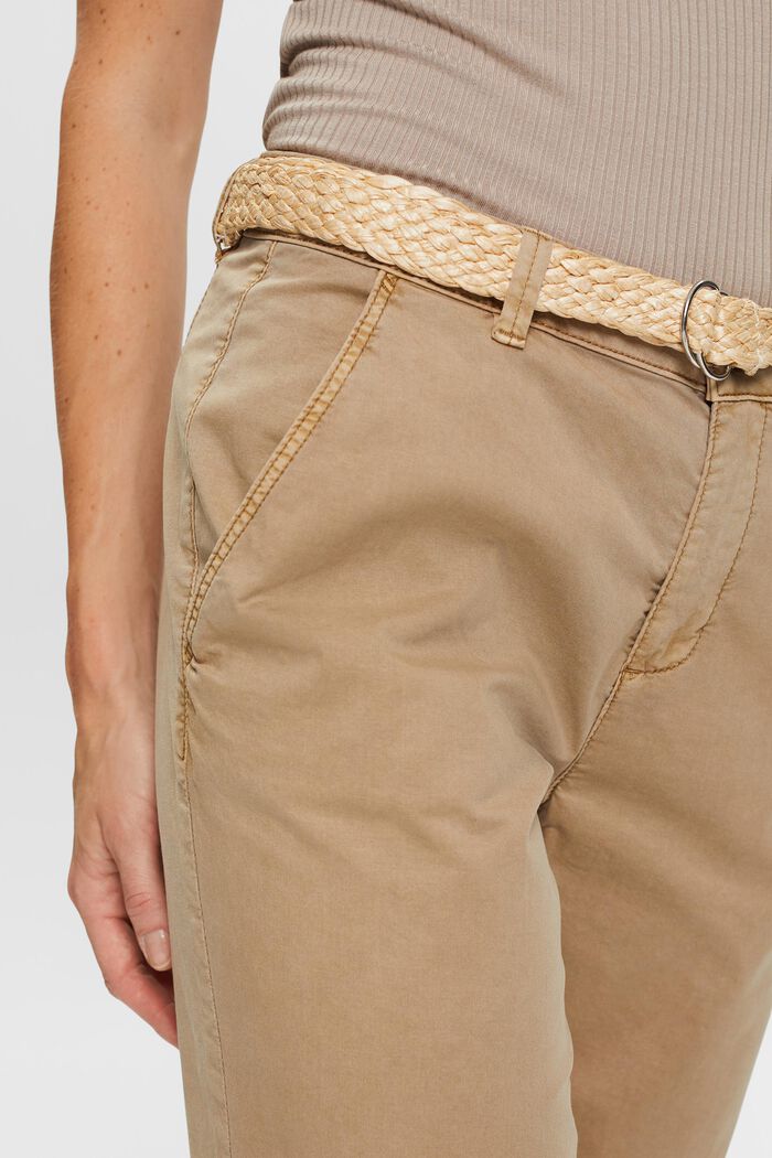 Chino kalhoty s páskem, TAUPE, detail image number 0