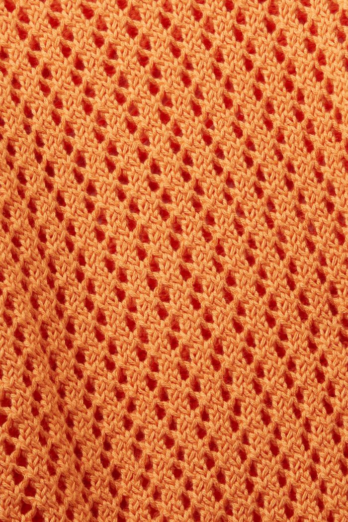 Strukturovaný pulovr z bio bavlny, GOLDEN ORANGE, detail image number 5