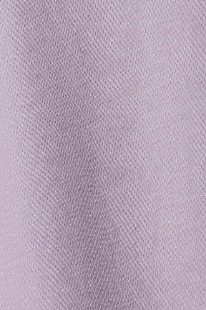 Unisex tričko s logem, z bavlněného žerzeje, LILAC, detail image number 7