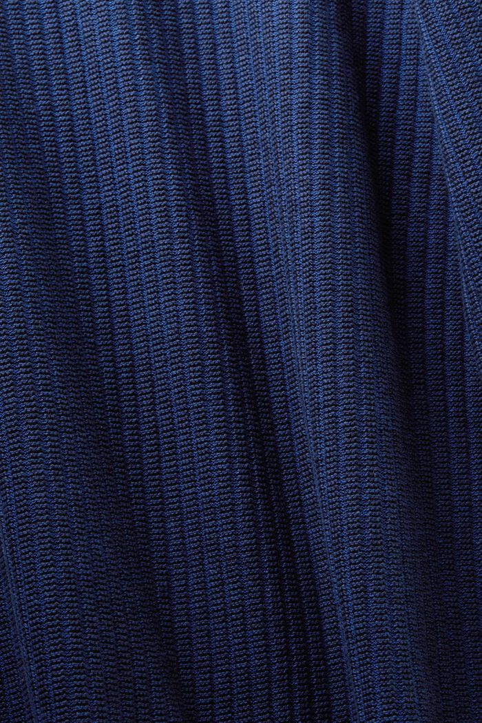 Dvoubarevný pulovr z žebrové pleteniny, NAVY, detail image number 5