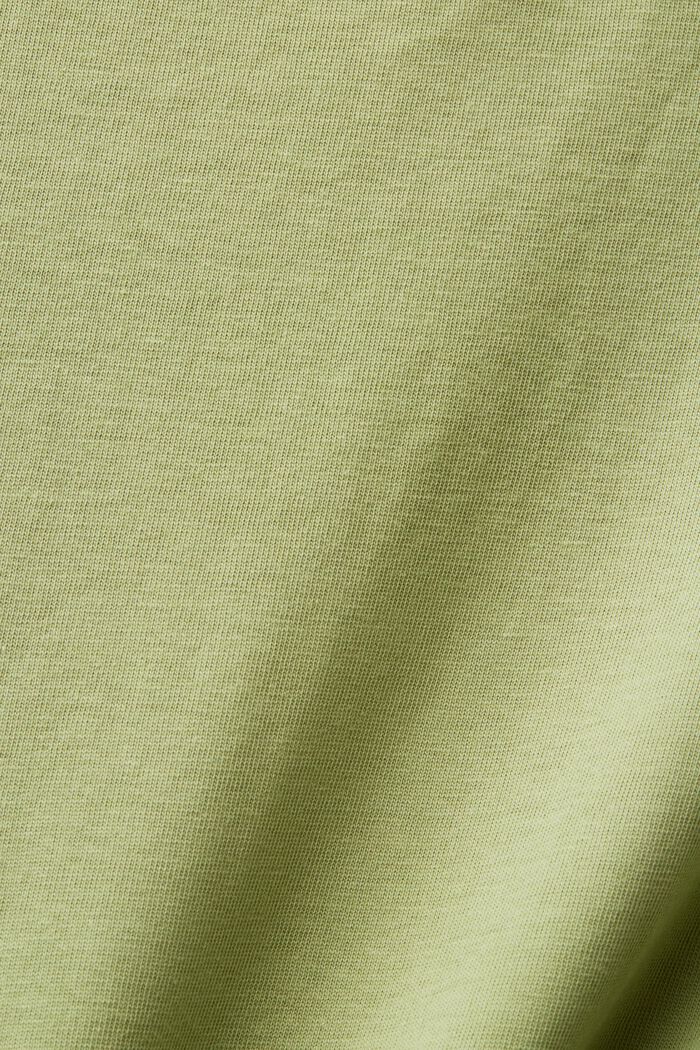 Bavlněné tričko s květinovým potiskem, PISTACHIO GREEN, detail image number 5
